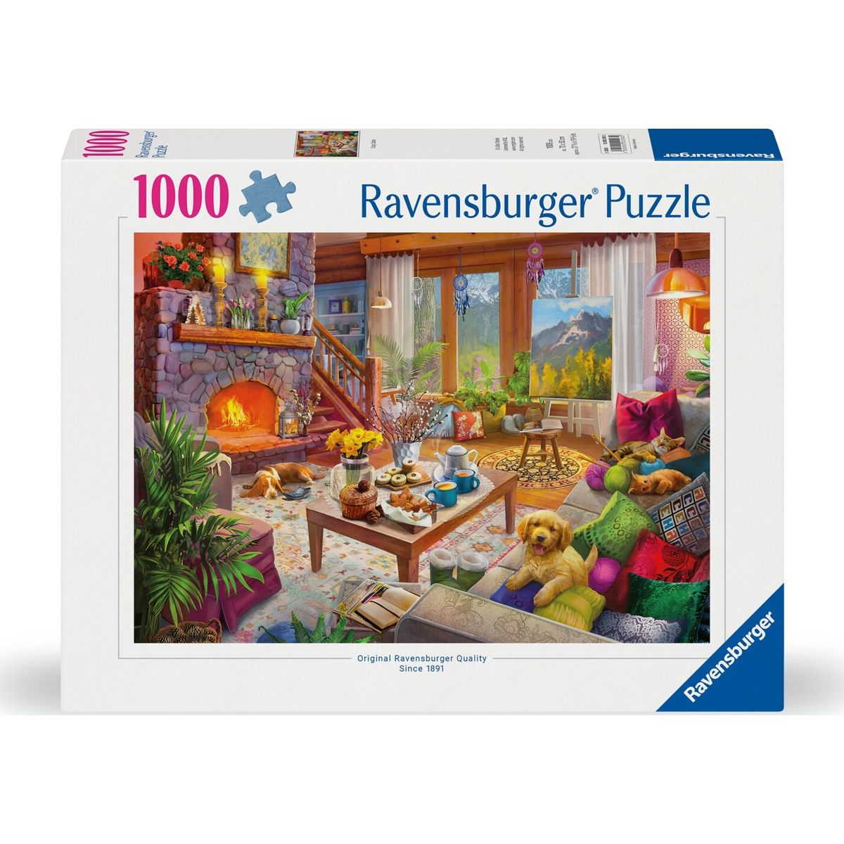 Ravensburger Puslespil - Cozy Cabin - 1000 Brikker