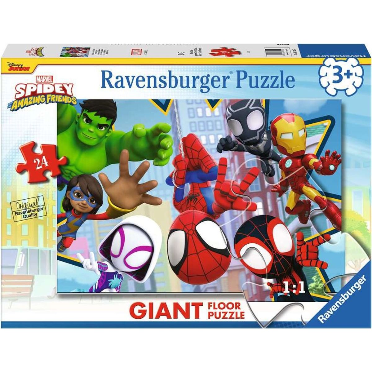 Marvel Puslespil - Spidey - Giant Gulvpuslespil - 24 Brikker - Ravensburger