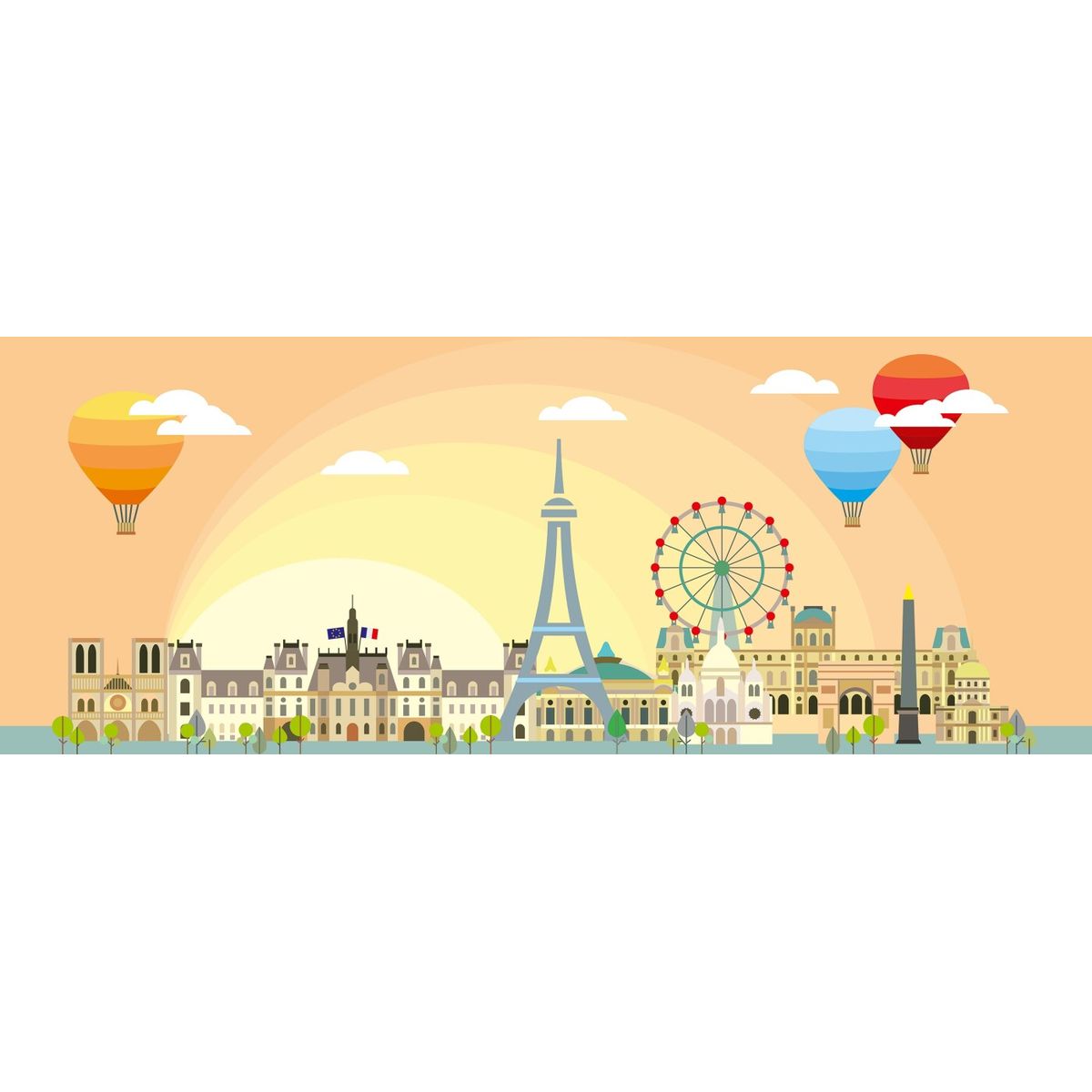 Ravensburger Puslespil - 1000 Brikker - Luftballon Over Paris