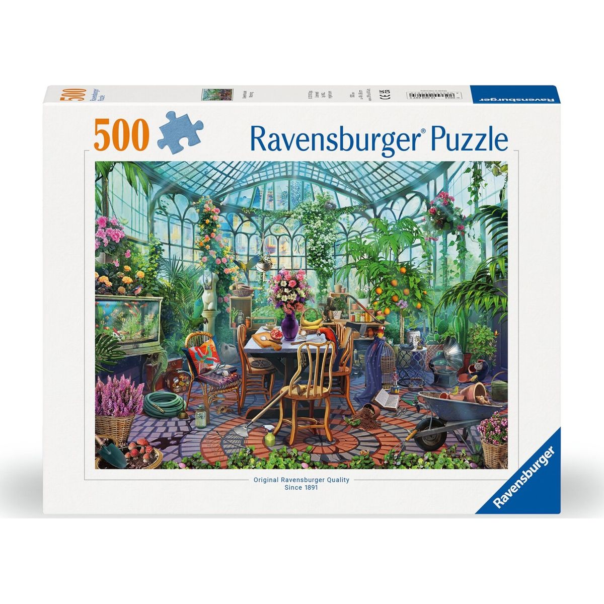 Ravensburger Puslespil - Greenhouse Mornings - 500 Brikker