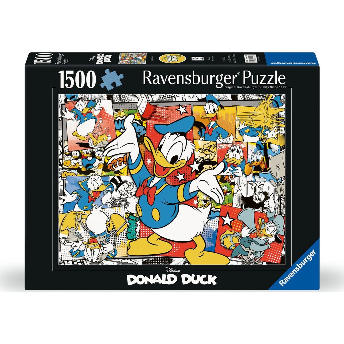 Disney Puslespil - Anders And - 1500 Brikker - Ravensburger