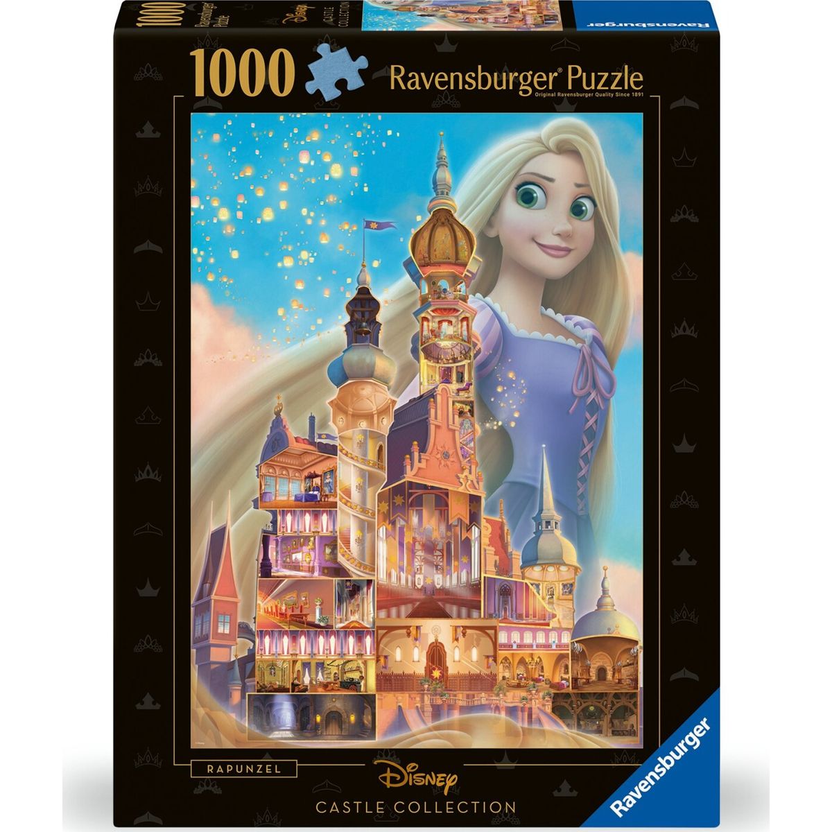 Ravensburger Puslespil - Disney Castle - Rapunzel - 1000 Brikker