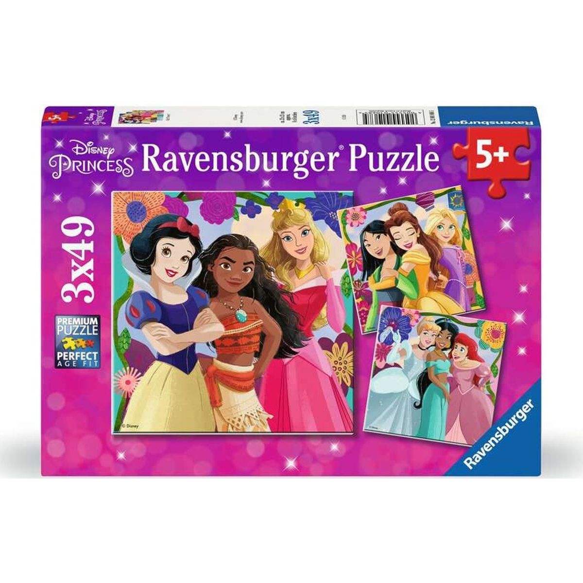 Disney Princess Puslespil - 3x49 Brikker - Ravensburger