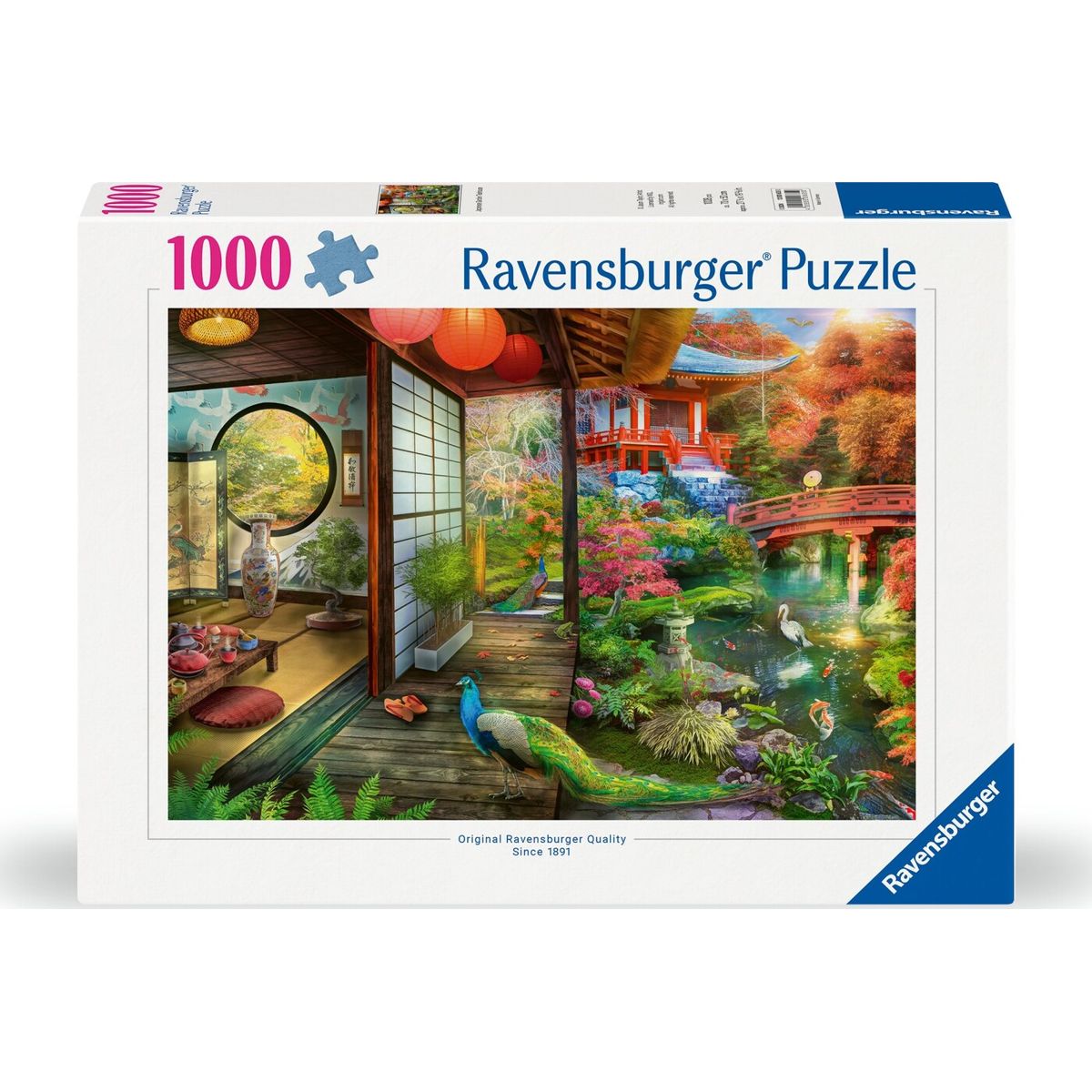 Ravensburger Puslespil - Kyoto Japanese Garden Teahouse - 1000 Brikker