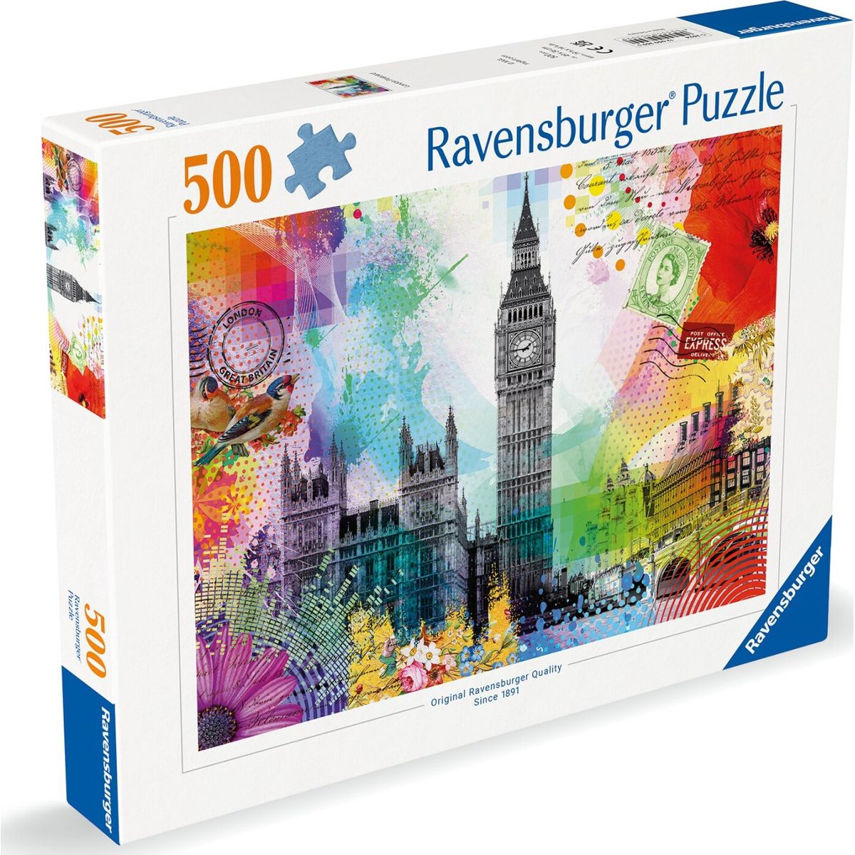 London Puslespil - Postkort - 500 Brikker - Ravensburger