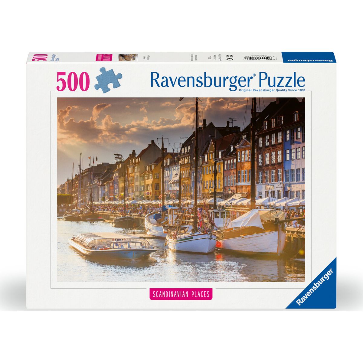 Ravensburger Puslespil - Sunset In Copenhagen - 500 Brikker