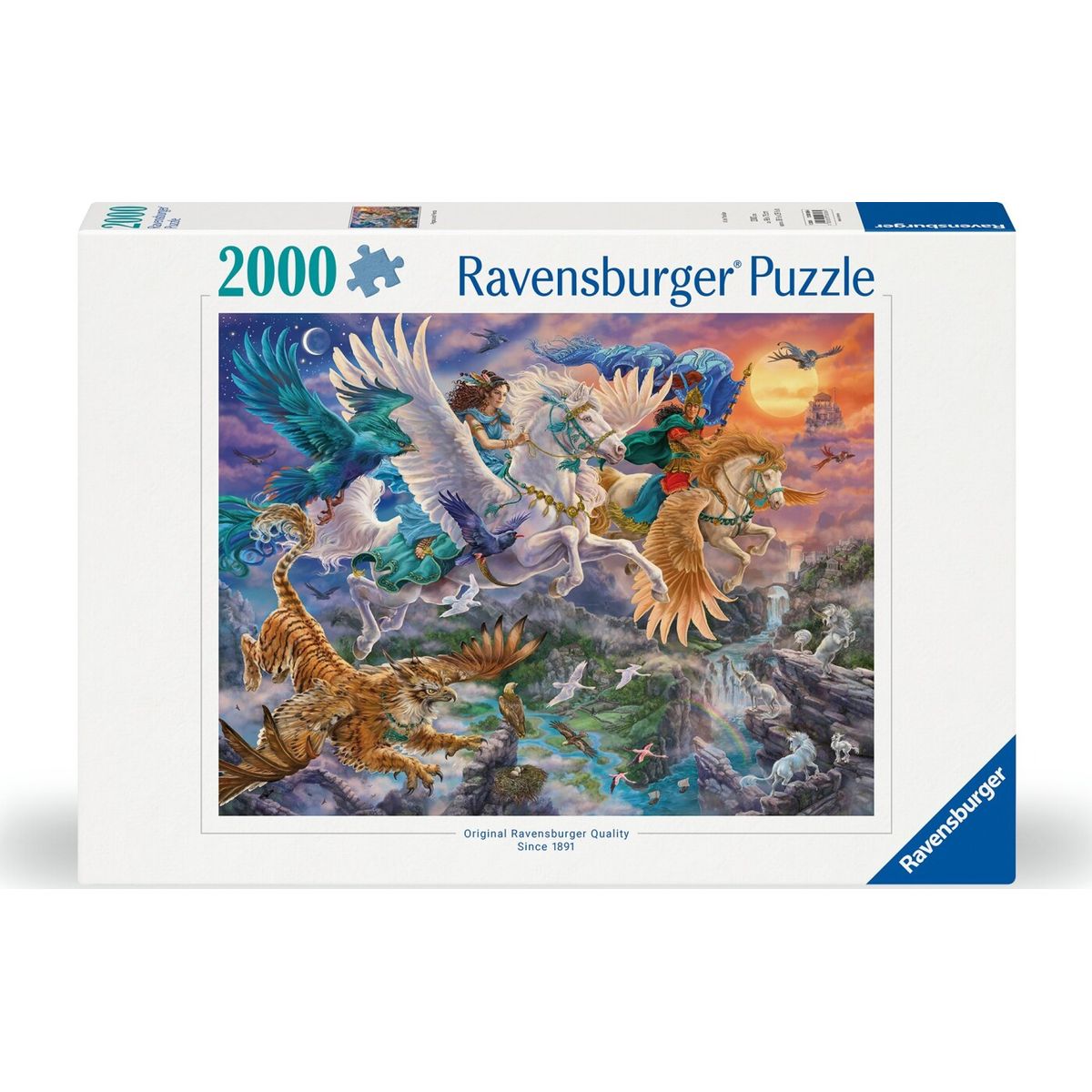 Ravensburger Puslespil - 2000 Brikker - Pegasus Og Venner