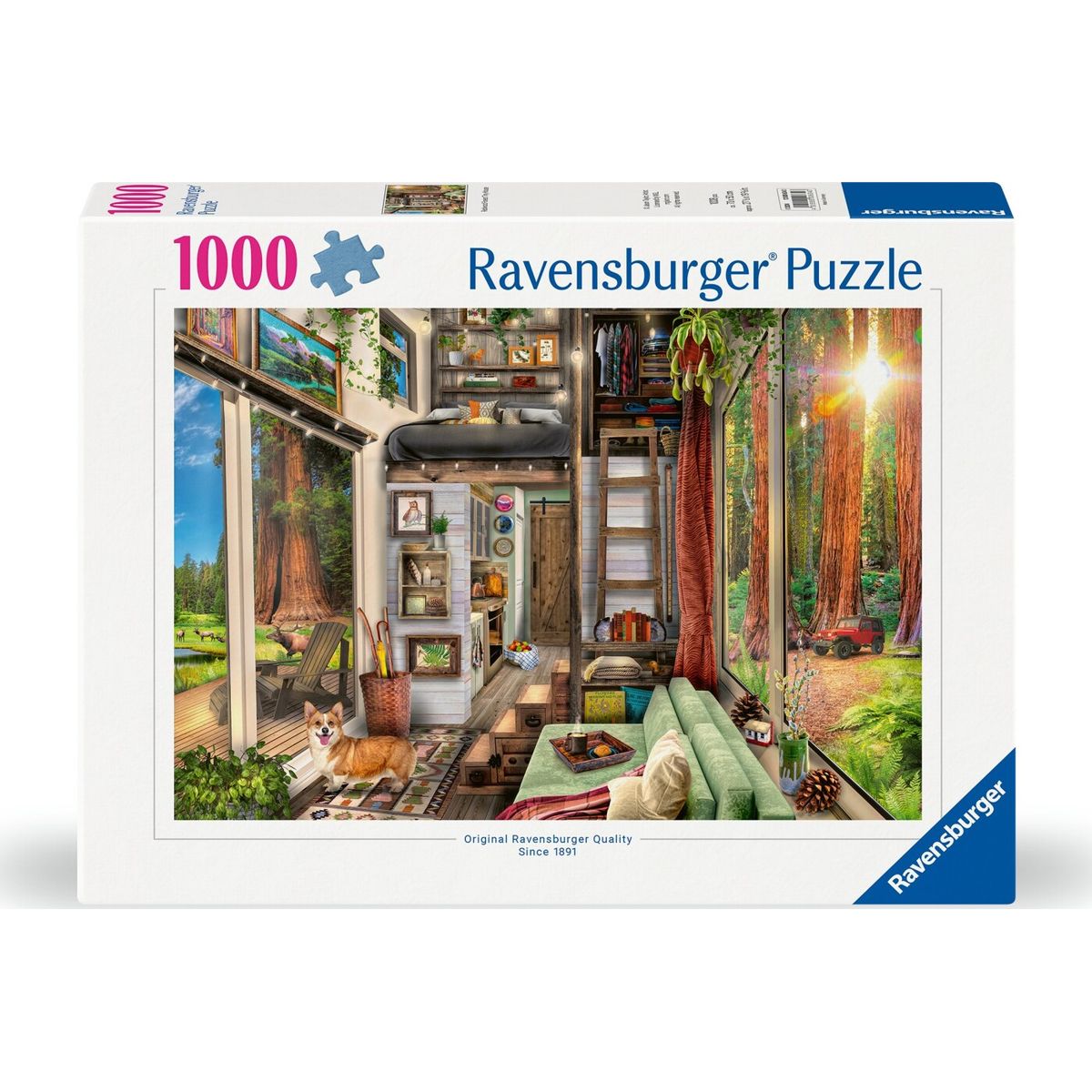 Ravensburger Puslespil - Redwood Forest Tiny House - 1000 Brikker