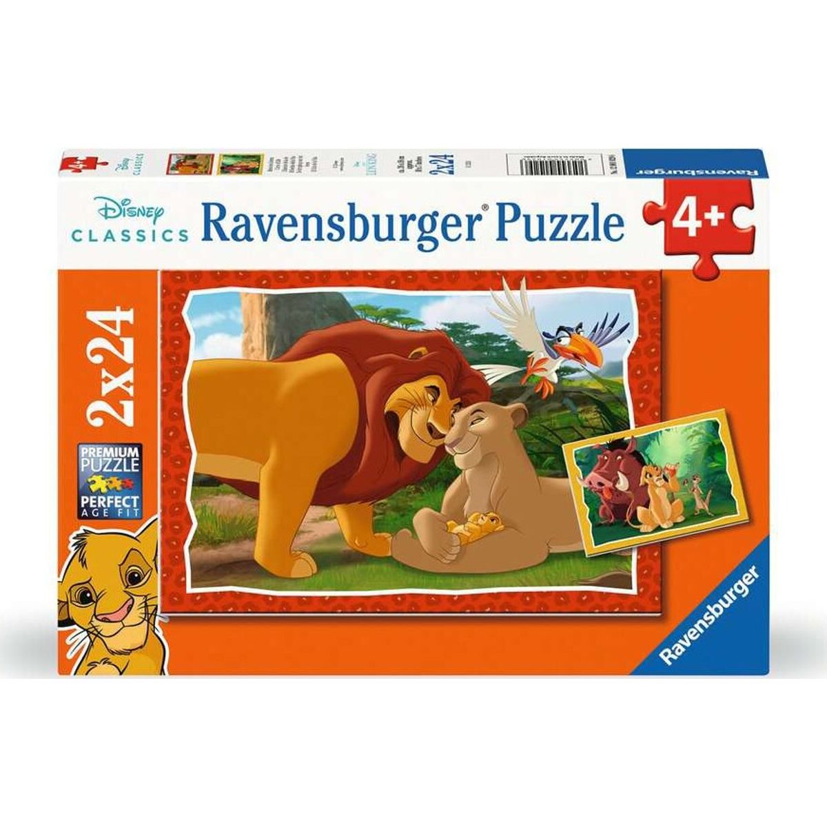 Løvernes Konge Puslespil - Disney - 2x24 Brikker - Ravensburger