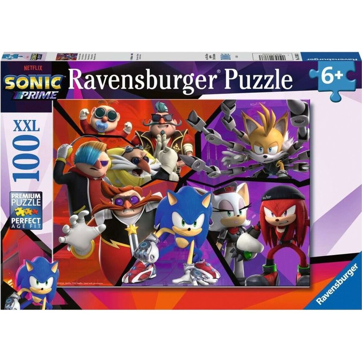 Sonic Puslespil - Sonic Prime - 100 Xxl Brikker - Ravensburger