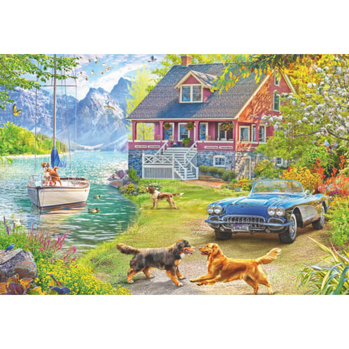 Ravensburger - Summer Lake House - 200 Brikker