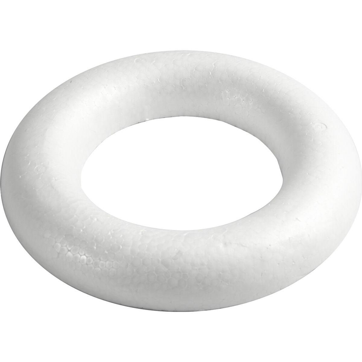 Ring Med Flad Bagside - ø 25 Cm - Tykkelse 30 Mm - Hvid - 1 Stk.