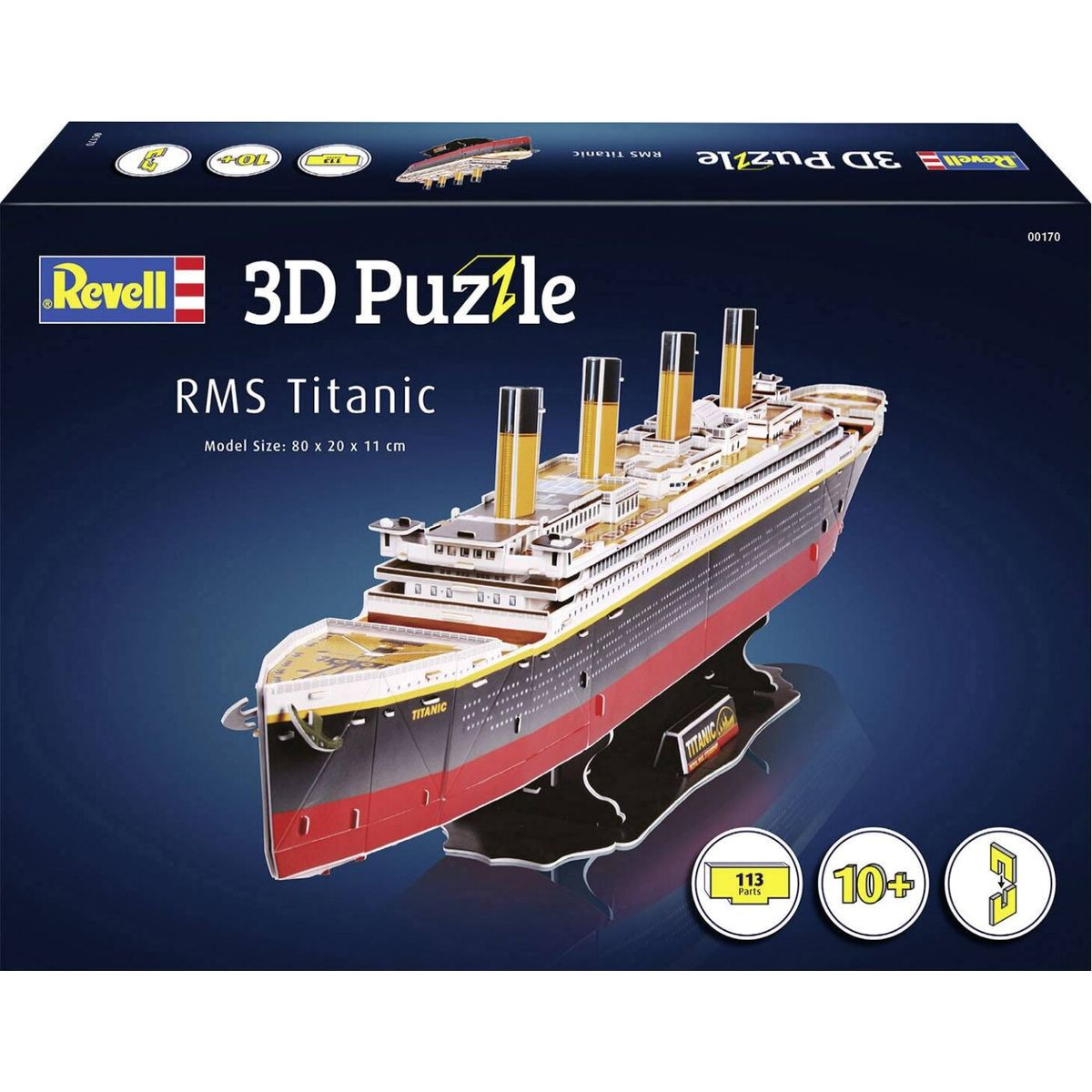 Revell 3d Puzzle - Rms Titanic - 113 Brikker - 80 Cm