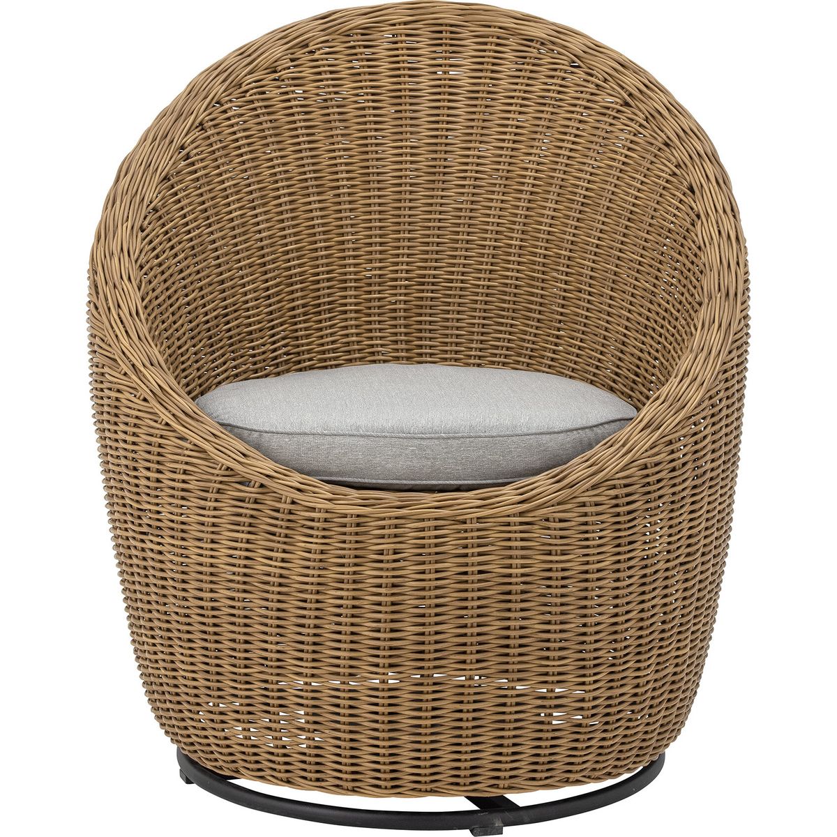 Bloomingville - Roccas Loungestol - Brun - Polyrattan Flet