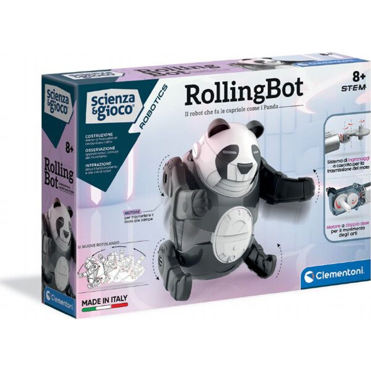 Clementoni - Scence And Play - Robotics - Rollingbot Panda Robot