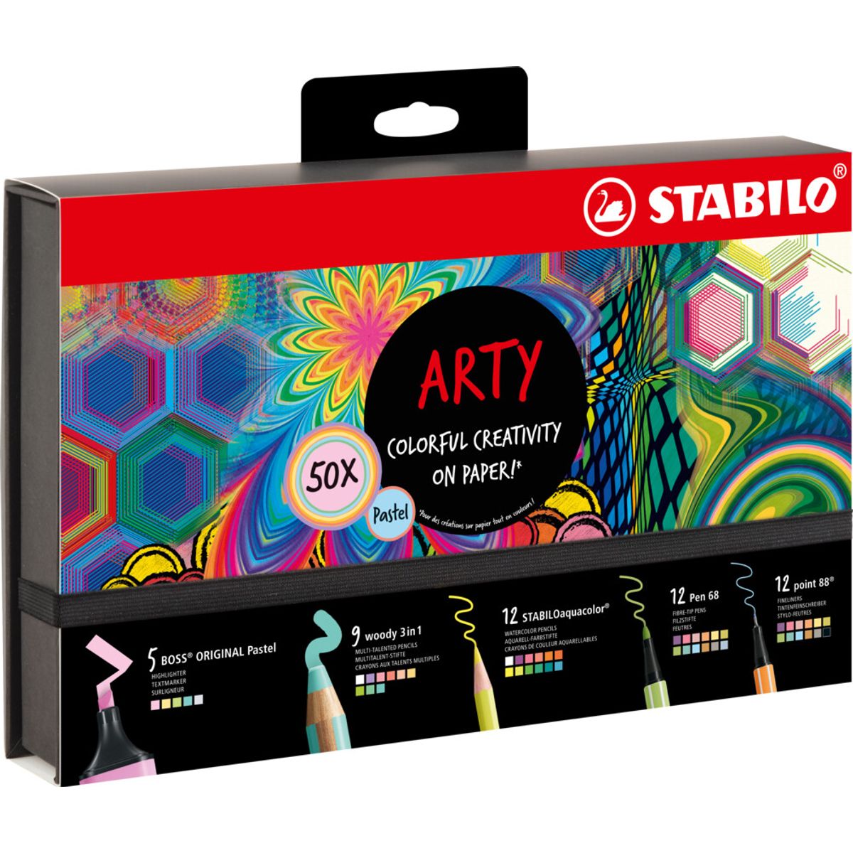 Stabilo - Arty 50 Stk Ass Pastel - (204097)