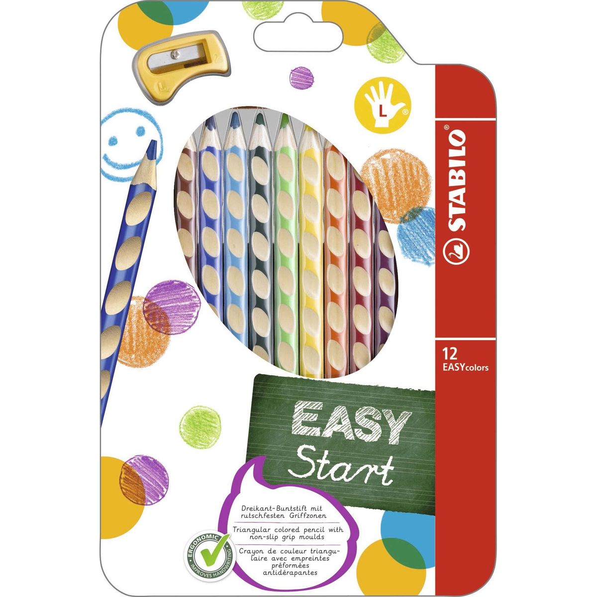 Stabilo - Easycolor L 12-stk (208625)