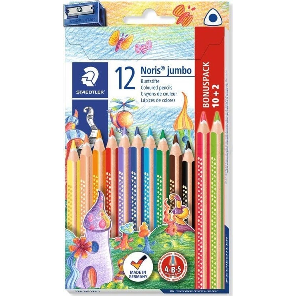 Staedtler Trekantede Farveblyanter - Noris Jumbo - 12 Stk