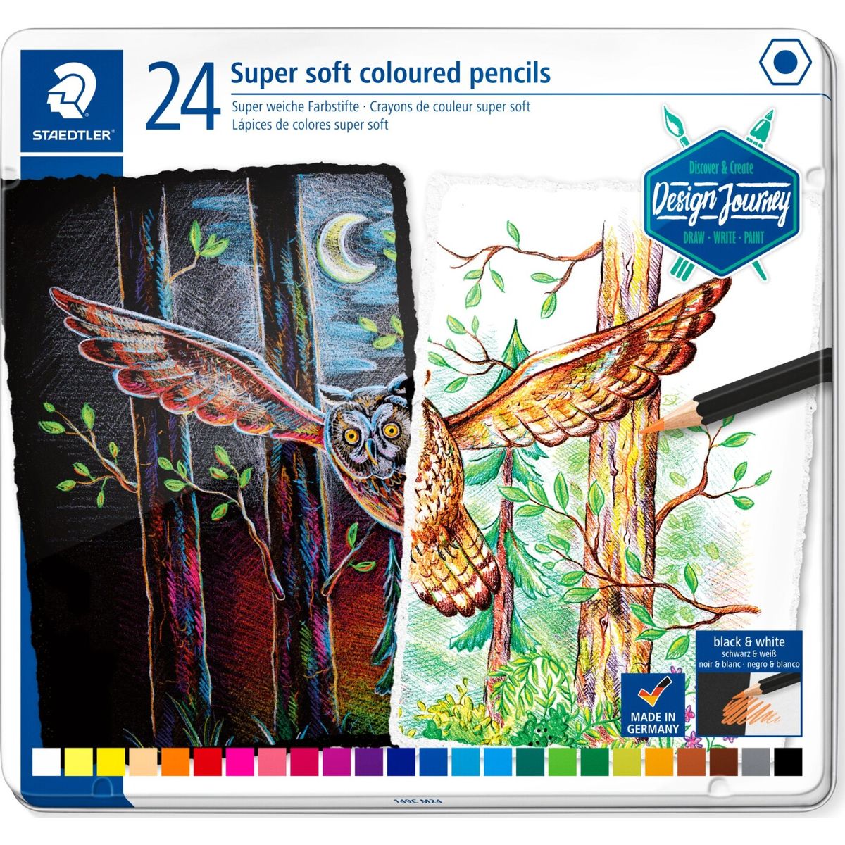 Staedtler - Super Soft Farveblyanter - 24 Stk