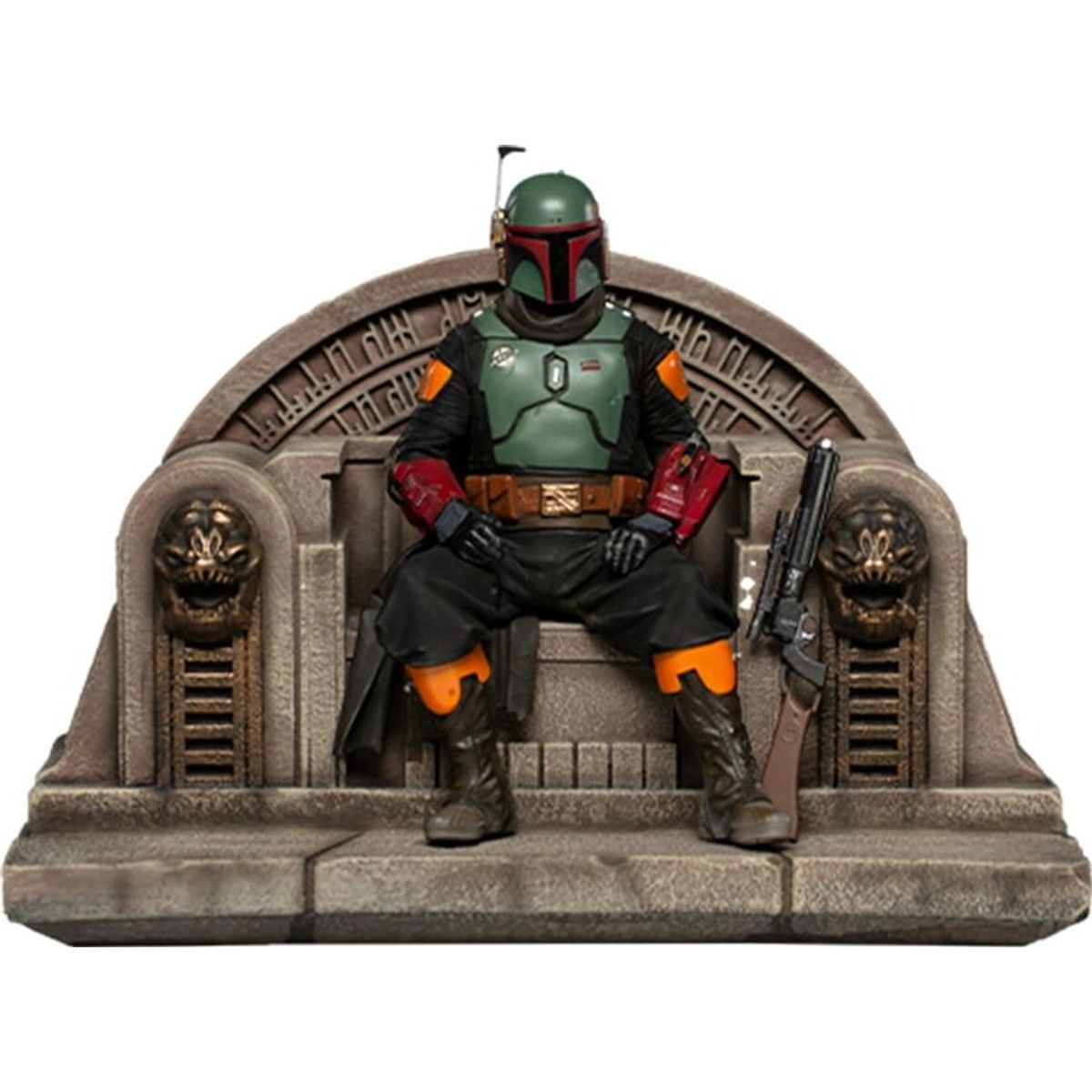 Star Wars - Boba Fett På Trone Statue Figur - Skala 1:10