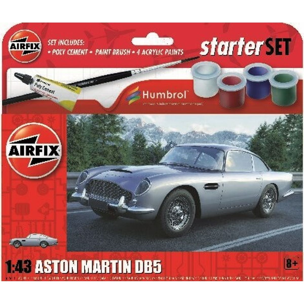 Airfix - Aston Martin Db5 Modelbil Byggesæt - 1:43 - A55011