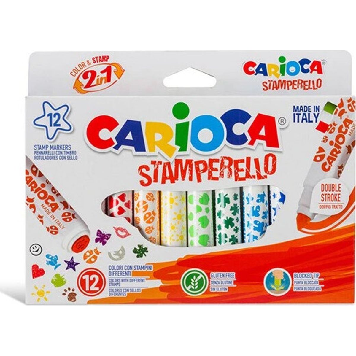 Carioca - Stamperello Stempeltusser - Dobbeltsidet - 12 Farver