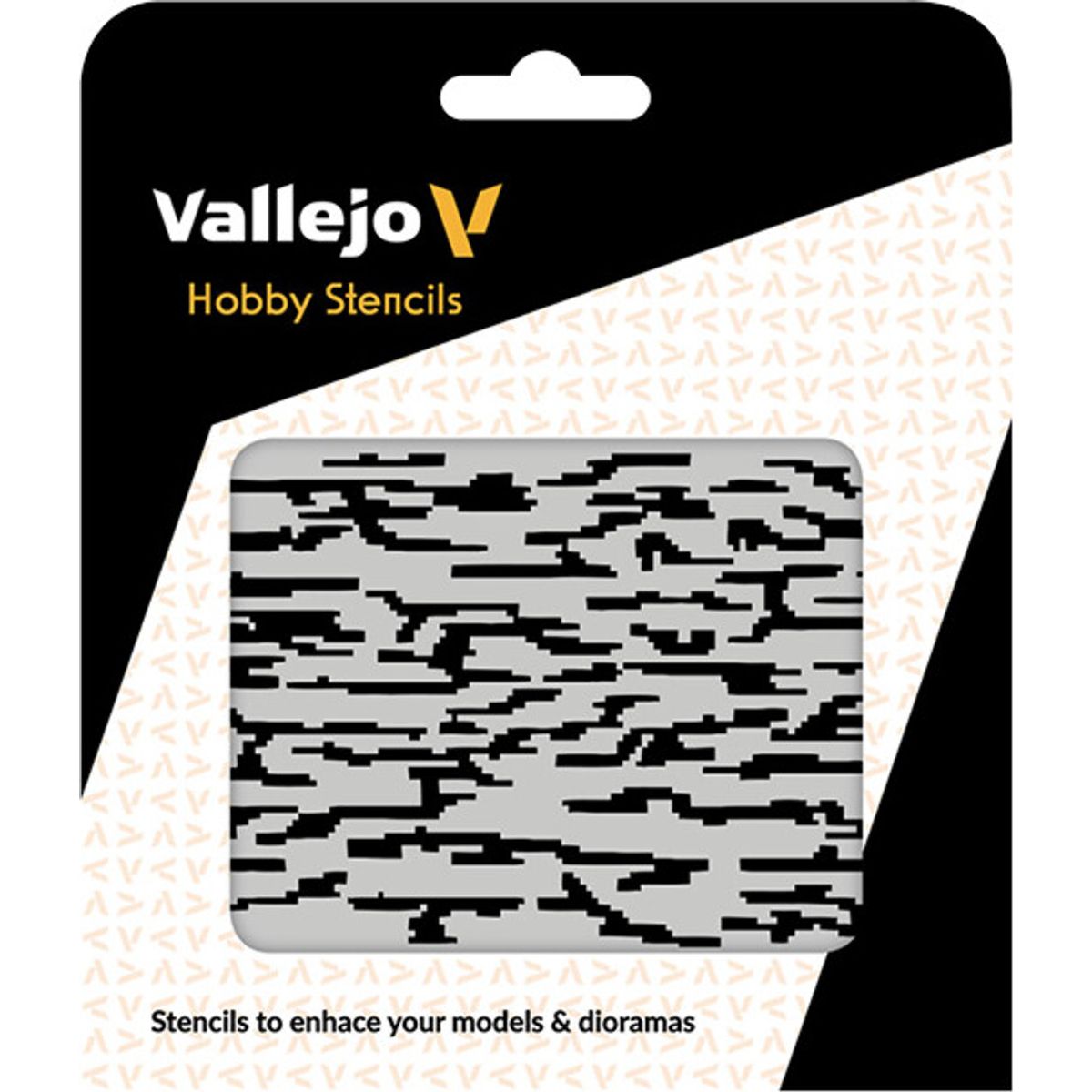 Vallejo - Hobby Stencils - Pixelated Modern Camo Skabelon