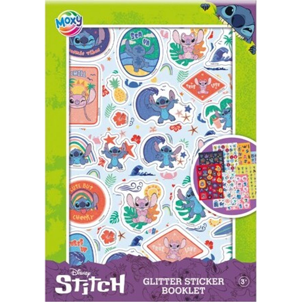 Stitch, Klistermærker Med Glitter