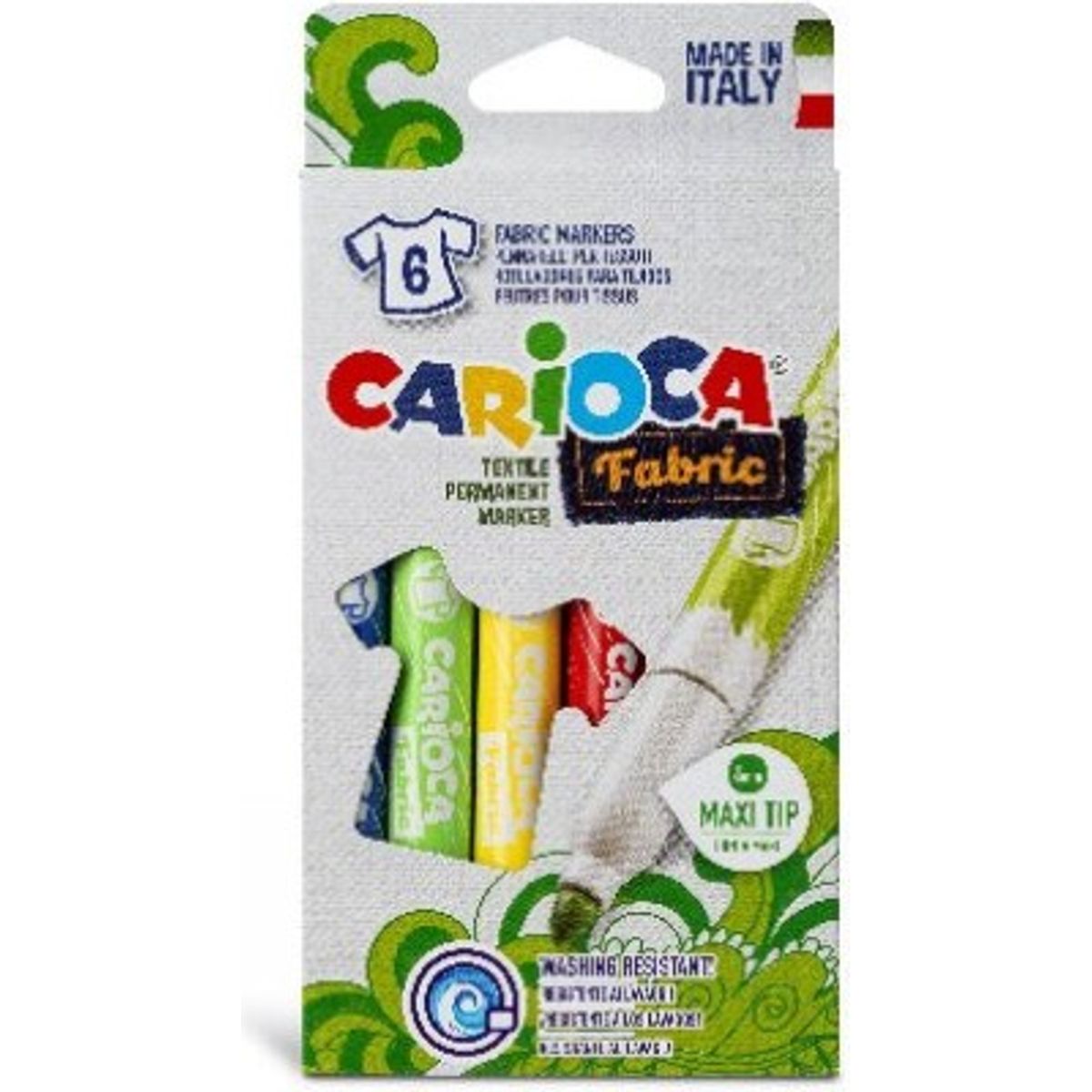 Carioca - Tekstil Tusser - Maxi Tip - 6 Farver