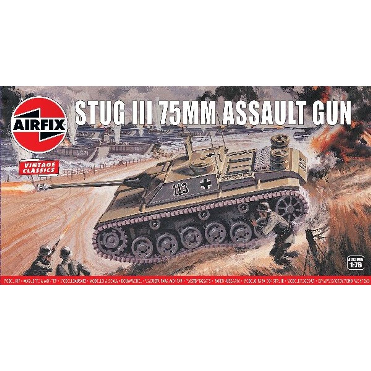 Airfix - Stug Iii 75mm Gun Byggesæt - Vintage Classics - A01306v