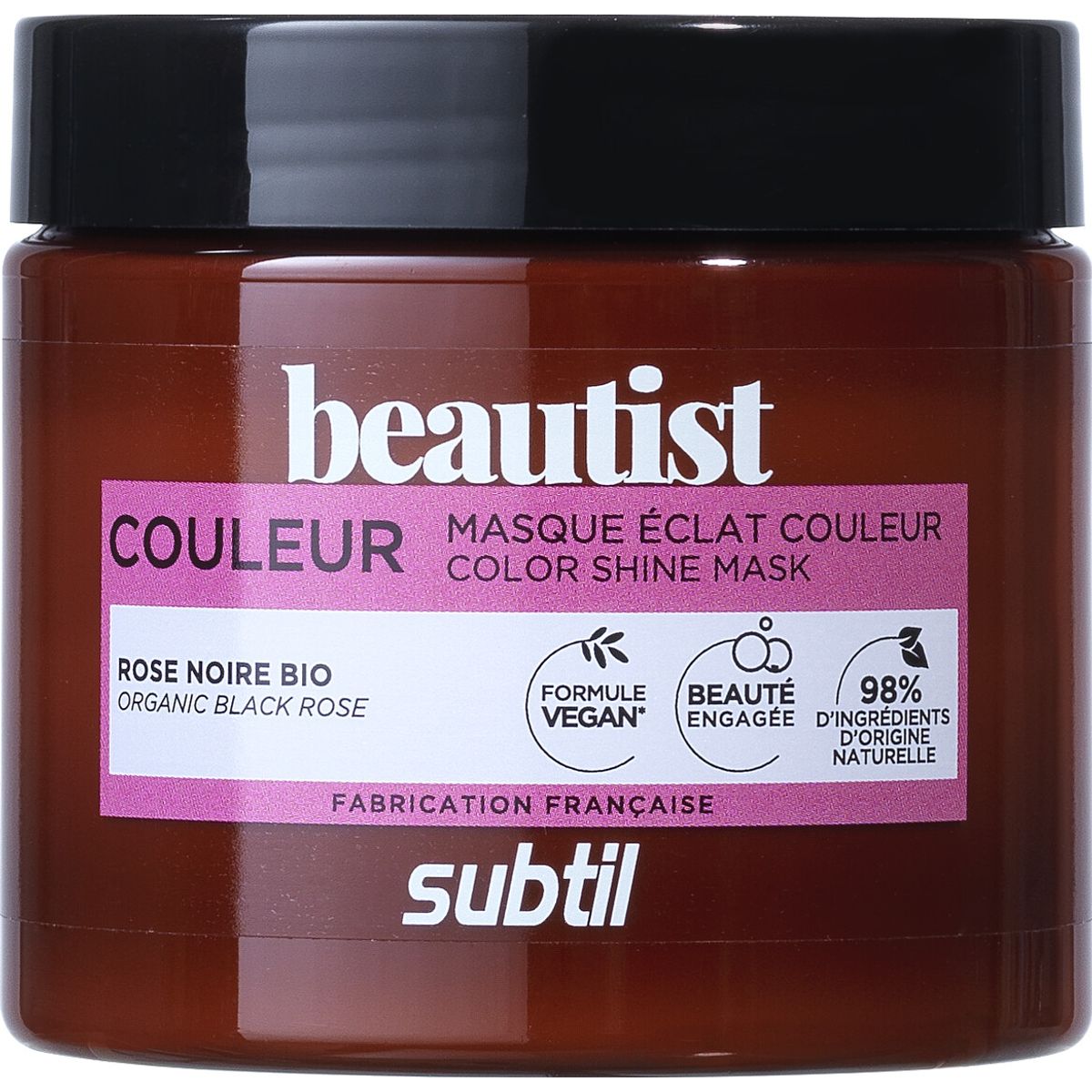 Subtil Beautist - Color Shine Mask - Organic Black Rose 250 Ml