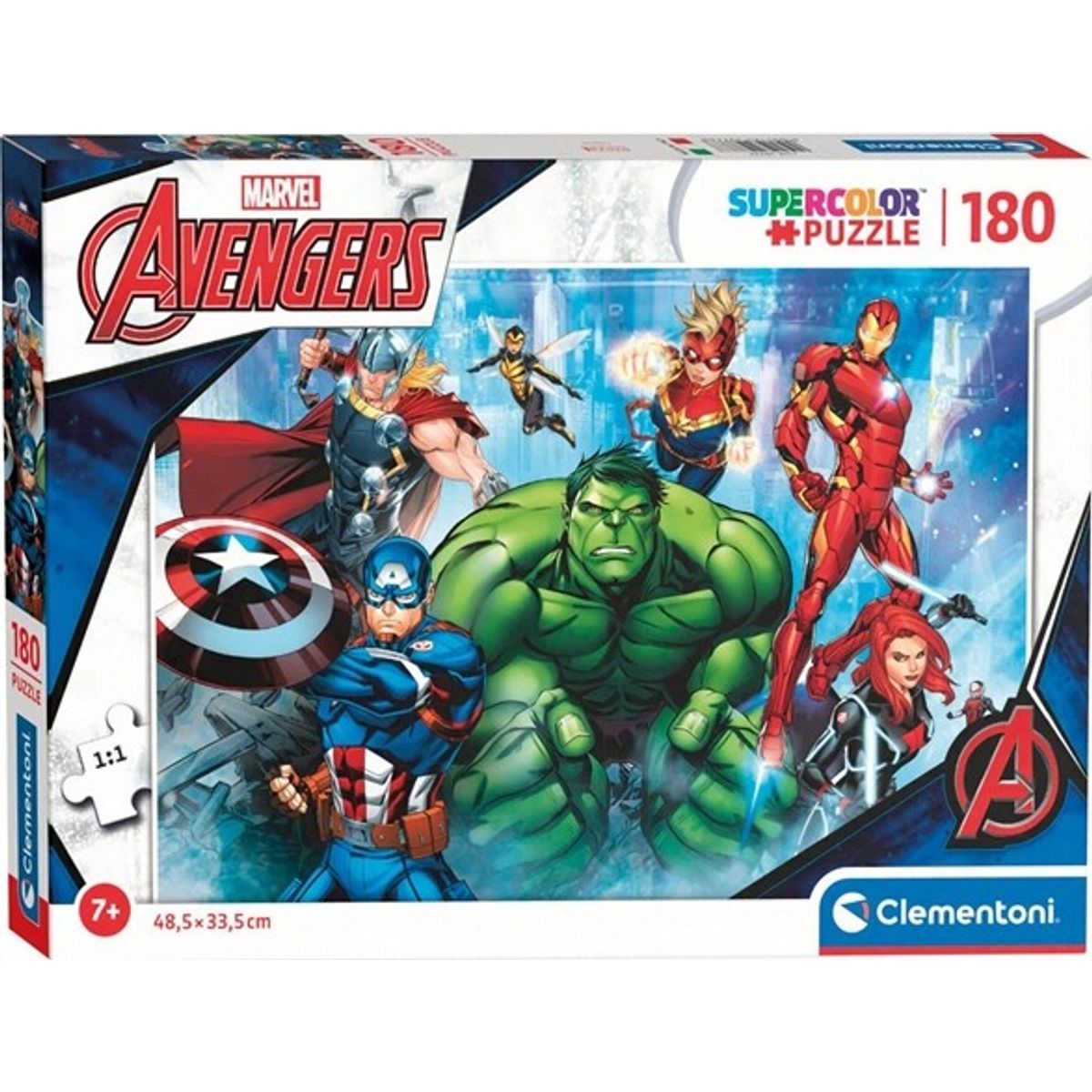 Marvel Puslespil - Avengers - Super Color - Clementoni - 180 Brikker