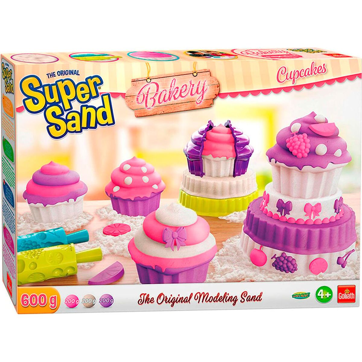 Super Sand - Cupcakes - Legesand Sæt Til Børn