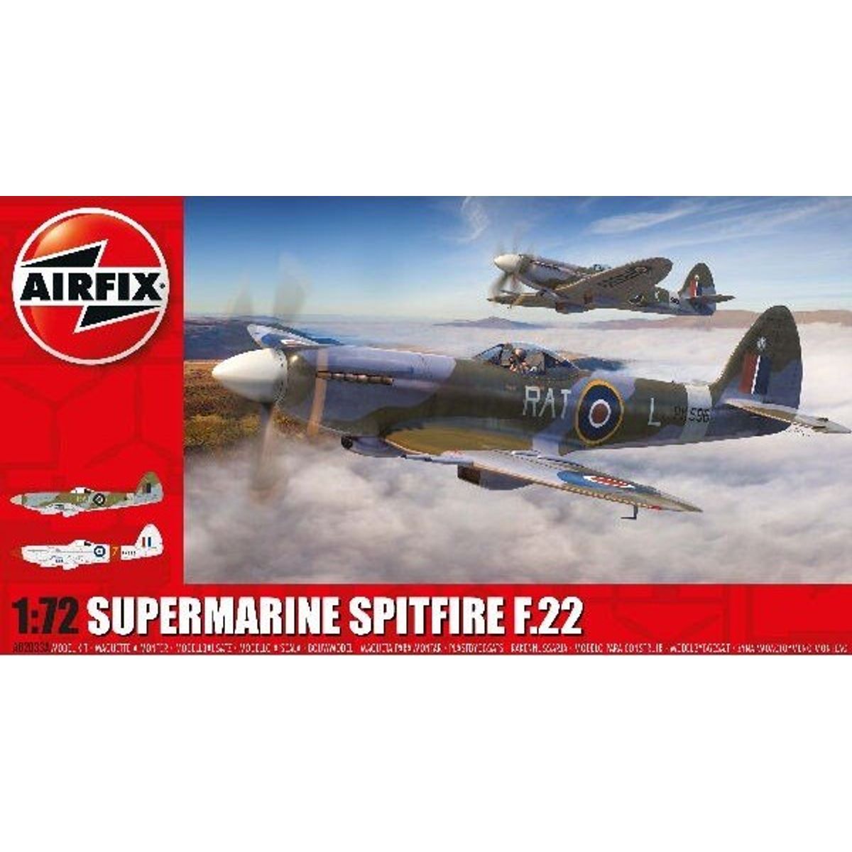 Airfix - Supermarine Spitfire F.22 Fly Byggesæt - 1:72 - A02033a