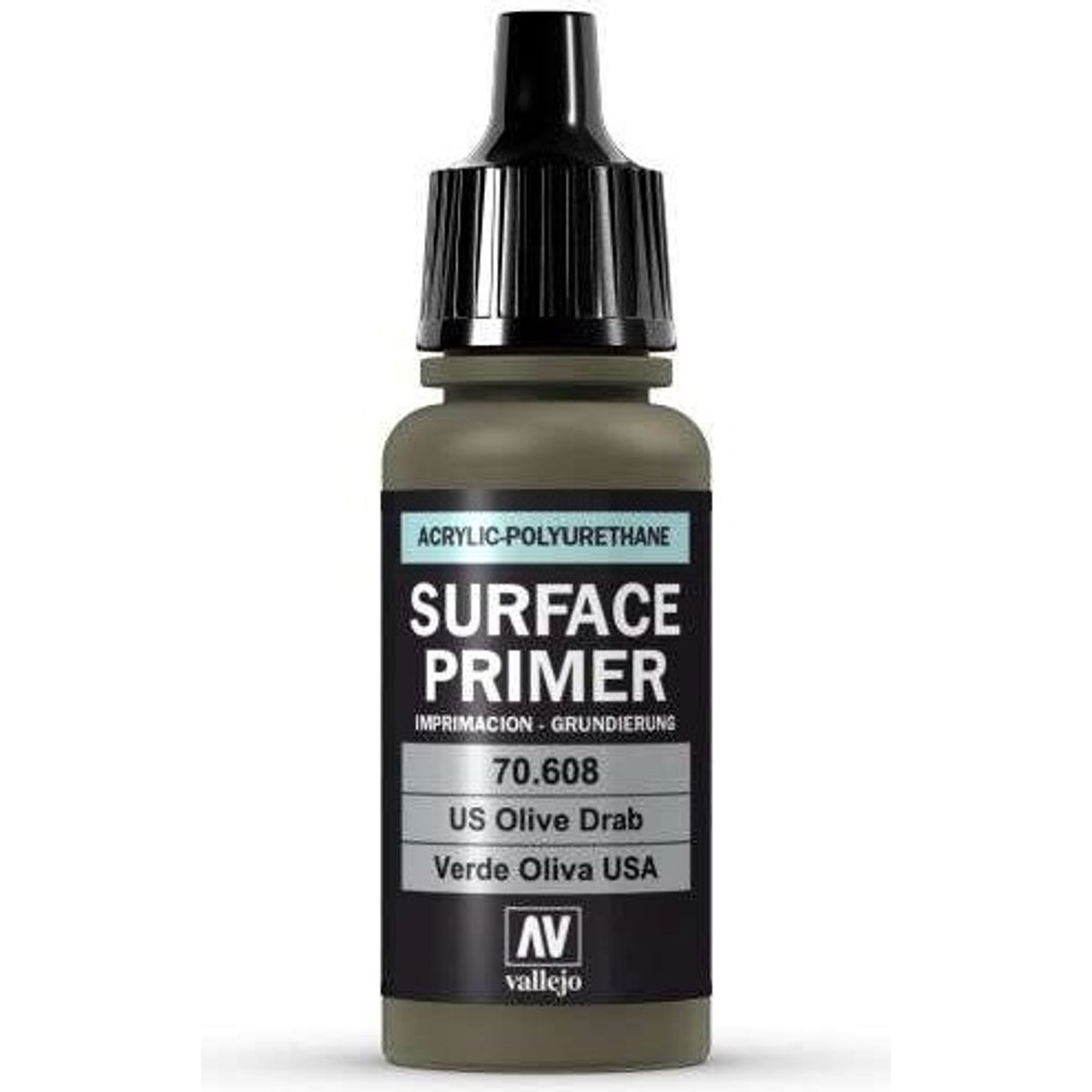 Vallejo - Surface Primer - Us Olive Drab - 17 Ml - 70608