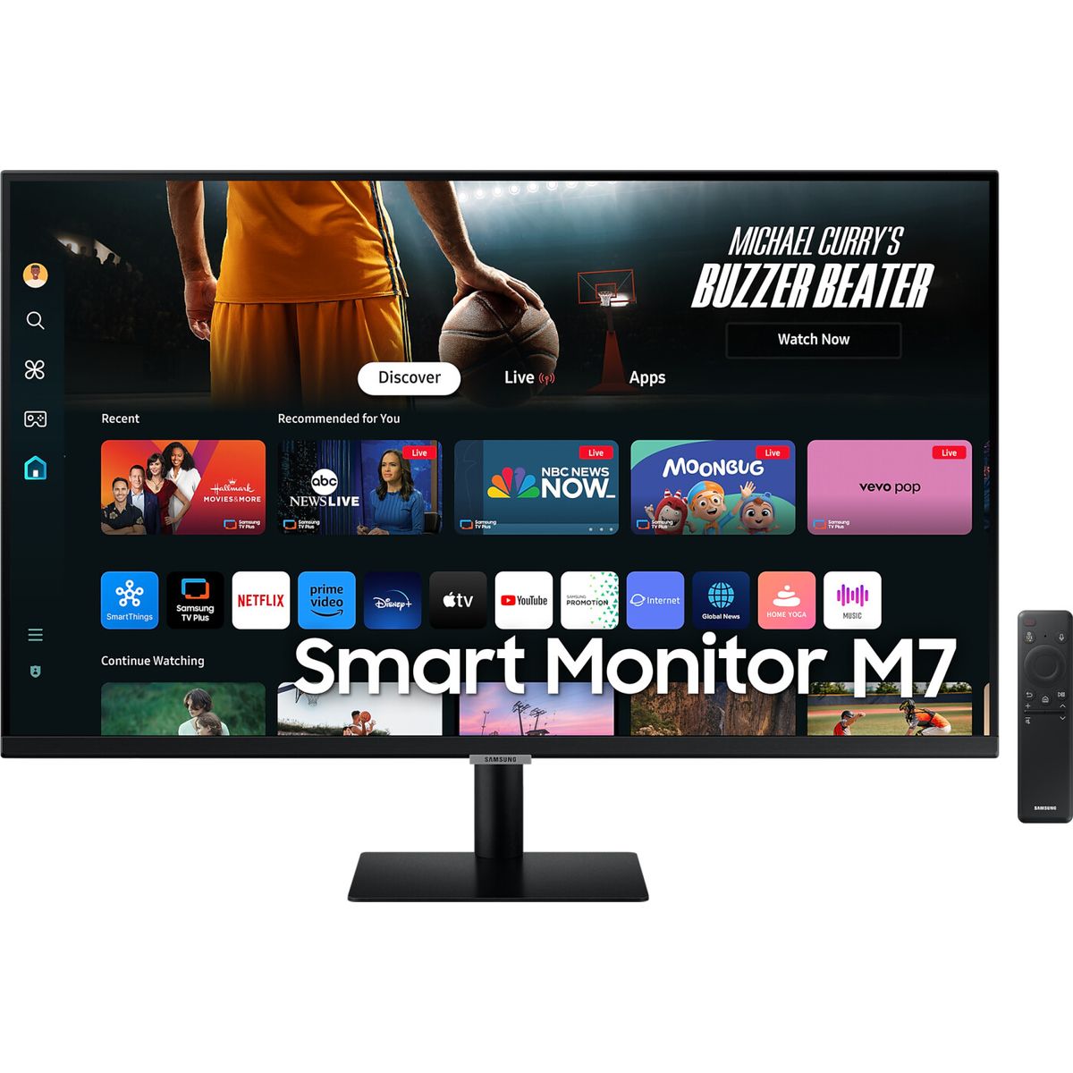 Samsung - Smart M7 32 4k Va 3840 X 2160 60hz, 4ms, Usb Hub 2 X Hdmi, Usb-c Pd 65w Tilt