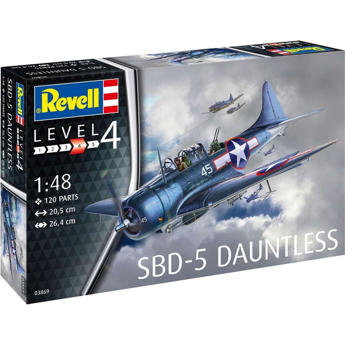 Revell - Sbd-5 Dauntless Fly Byggesæt - 1:48 - Level 4 - 03869