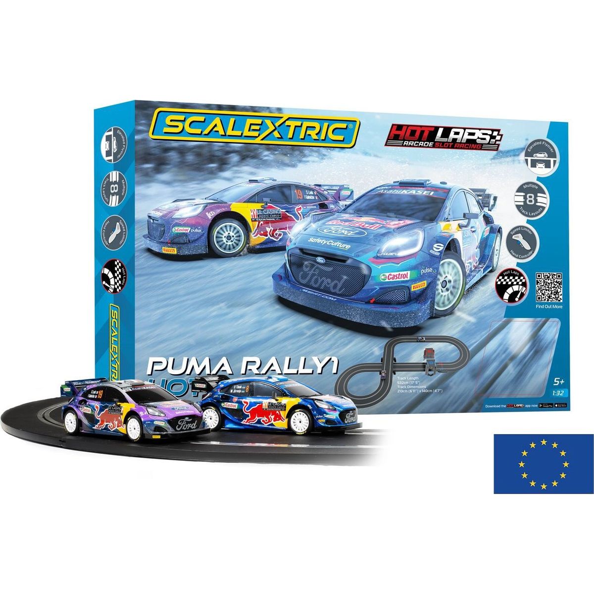 Scalextric Racerbane - Puma Rally Hot Laps Sæt - 1:32 - C1452p