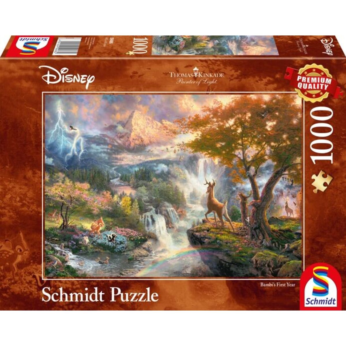 Disney Puslespil - Thomas Kinkade - Bambi - 1000 Brikker - Schmidt