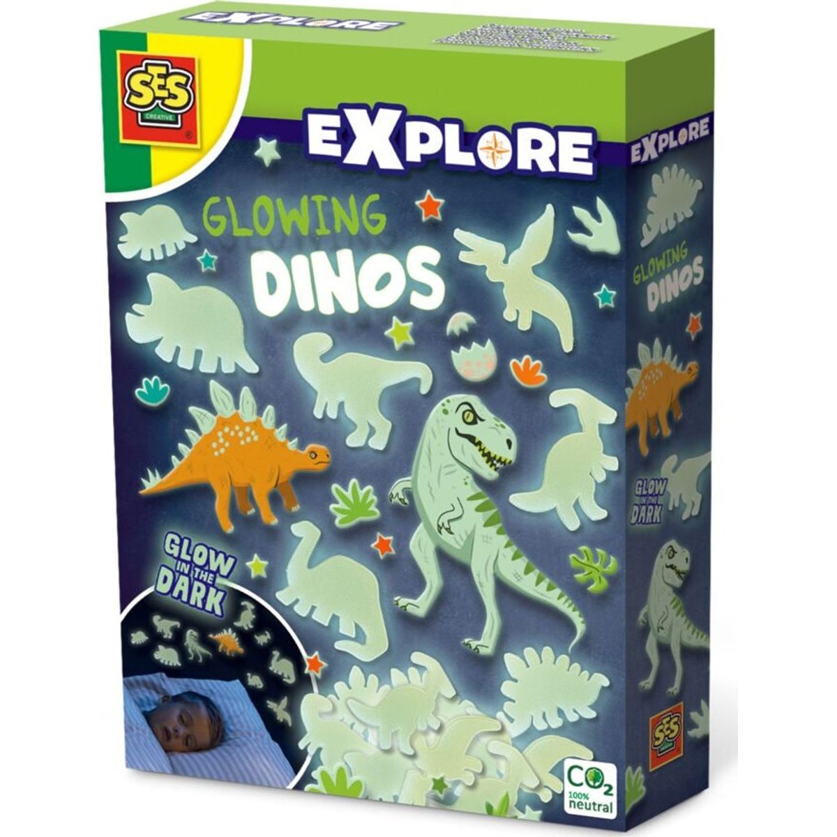 Ses Creative Explore - Selvlysende Dinosaurer Til Loft Og Væg