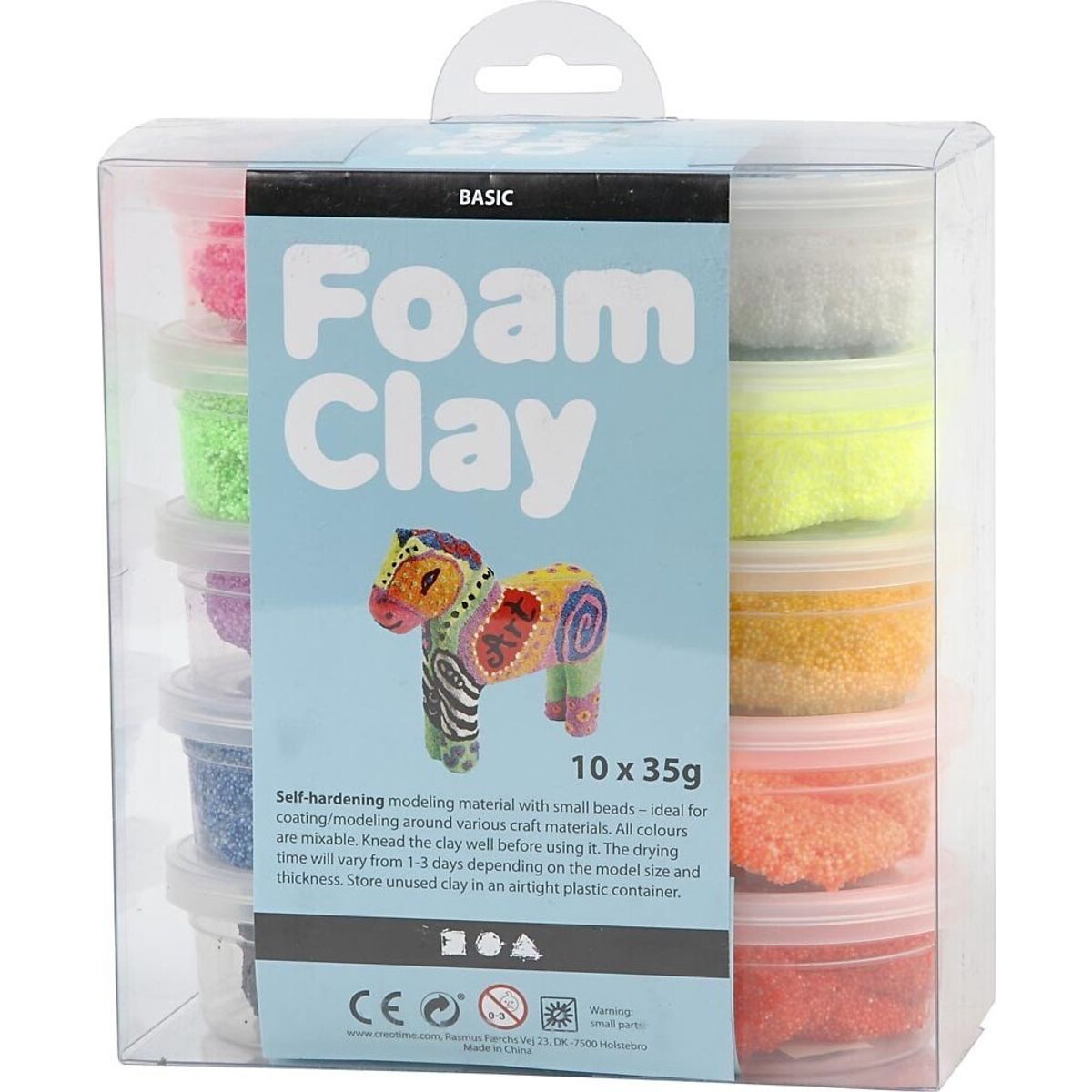 Foam Clay - Modellervoks Sæt - Basic 10x35 G