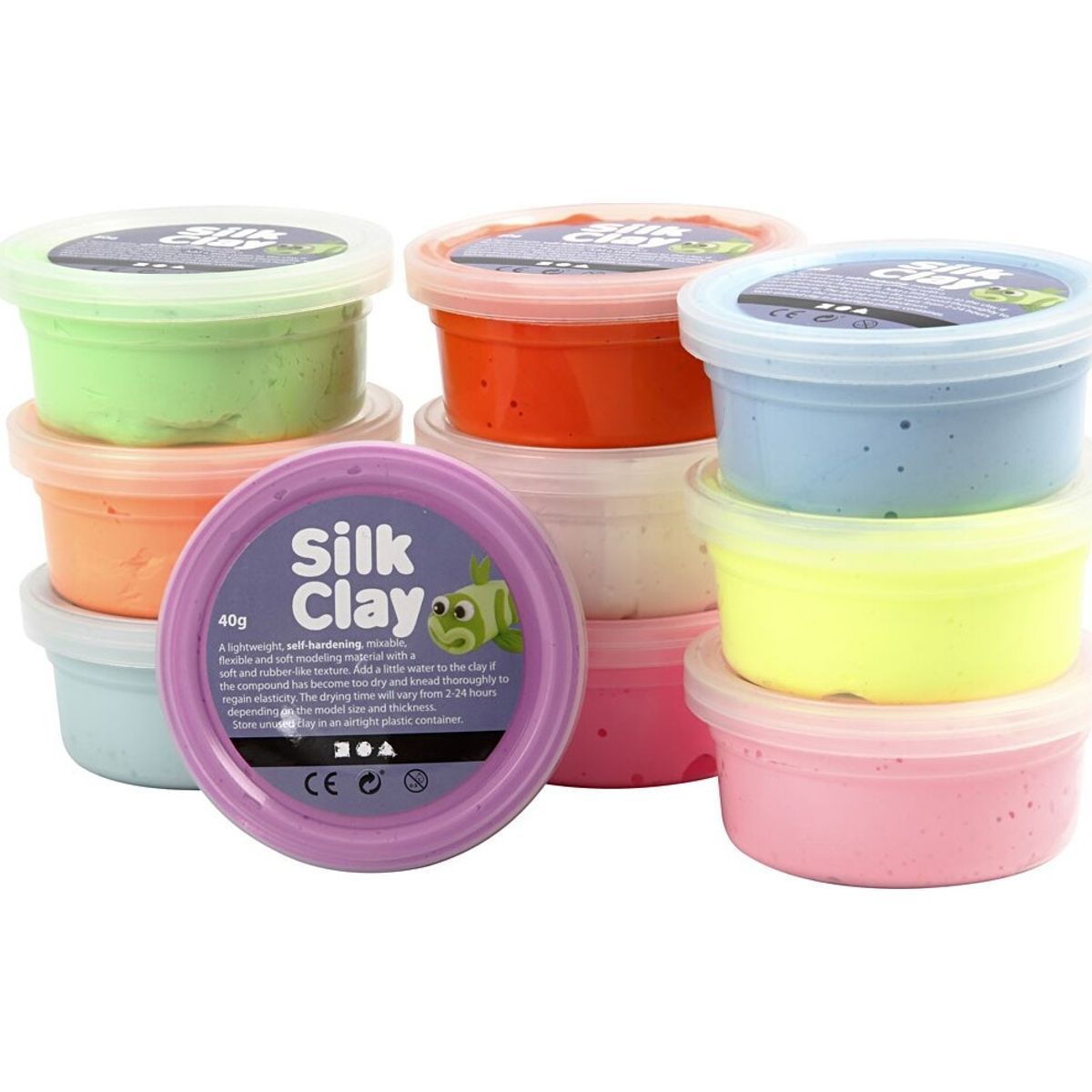 Silk Clay - Modellervoks Sæt - Standard 10x40 G