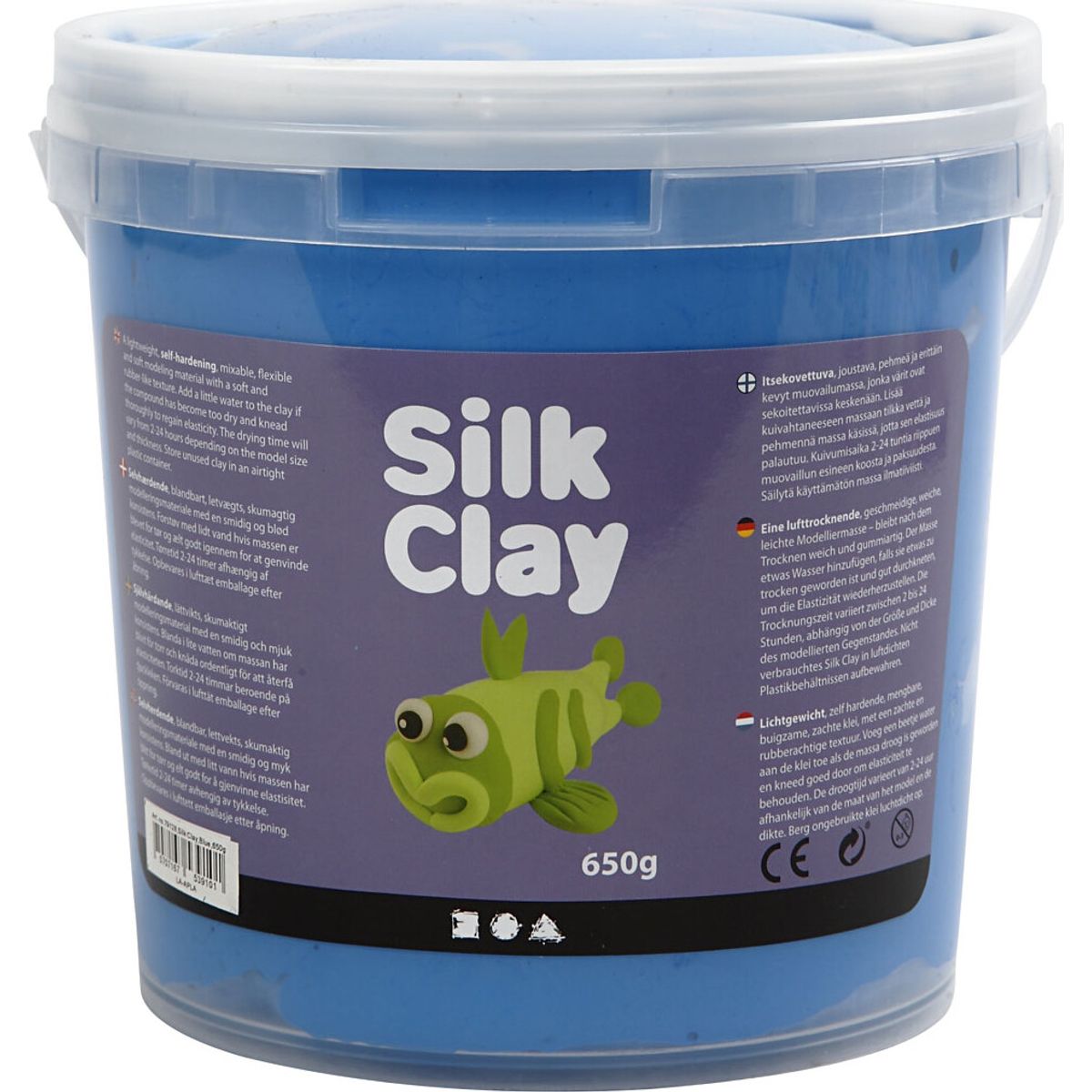 Silk Clay - Blå - Modellervoks I Spand - 650 G