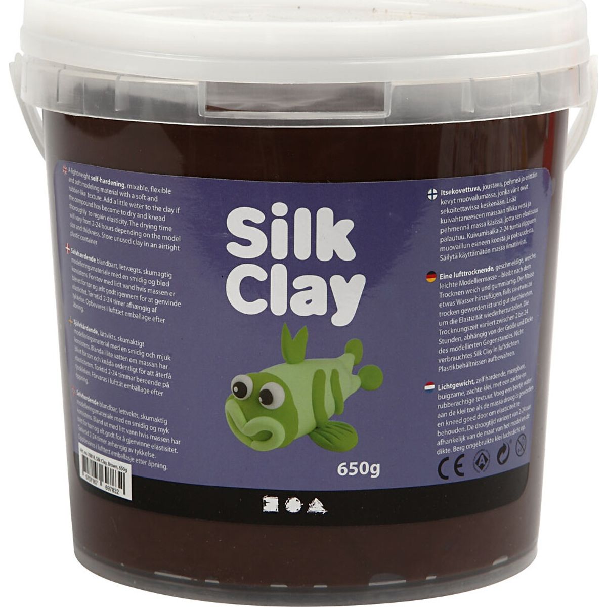 Silk Clay - Brun - Modellervoks I Spand - 650 G