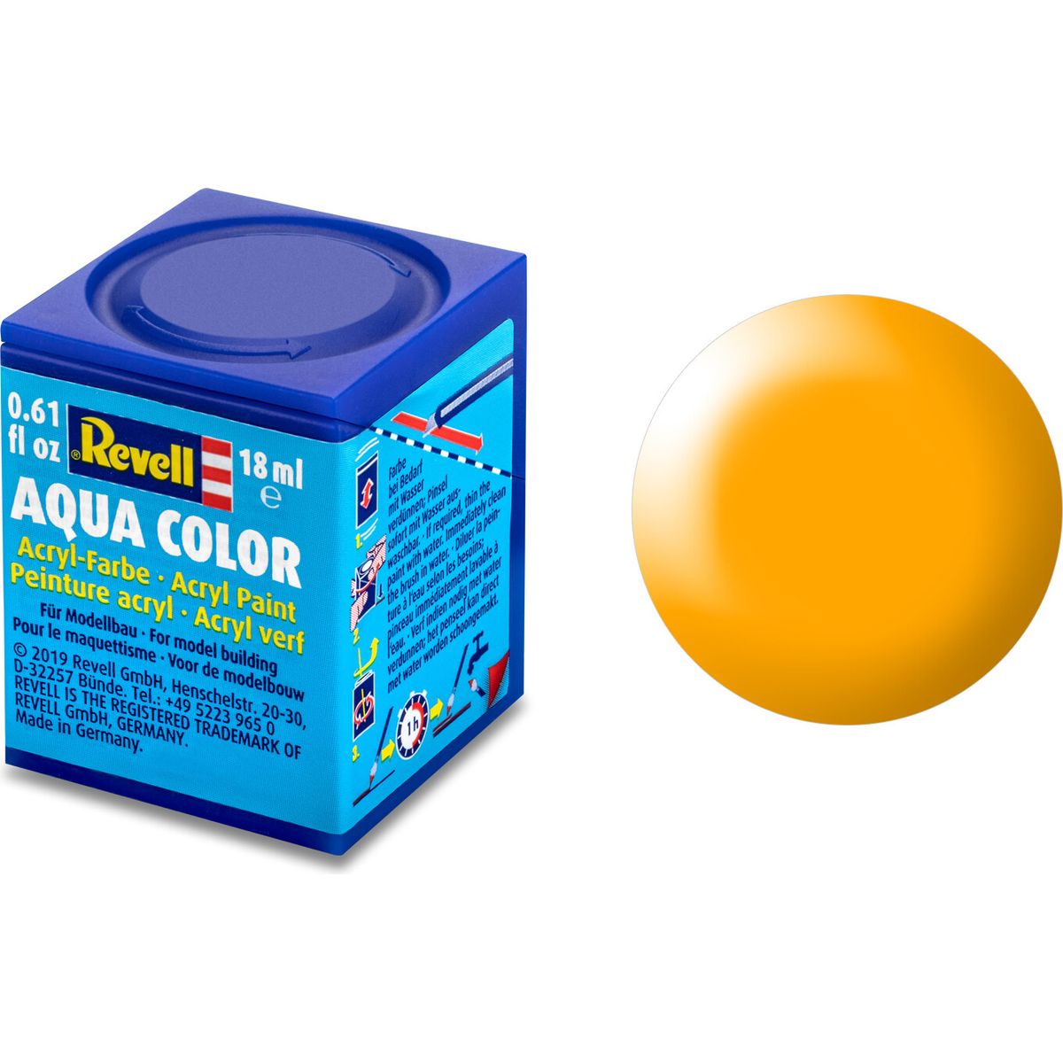 Revell - Aqua Color Akryl Maling Silke Gul Ral 1028 18 Ml - 36310