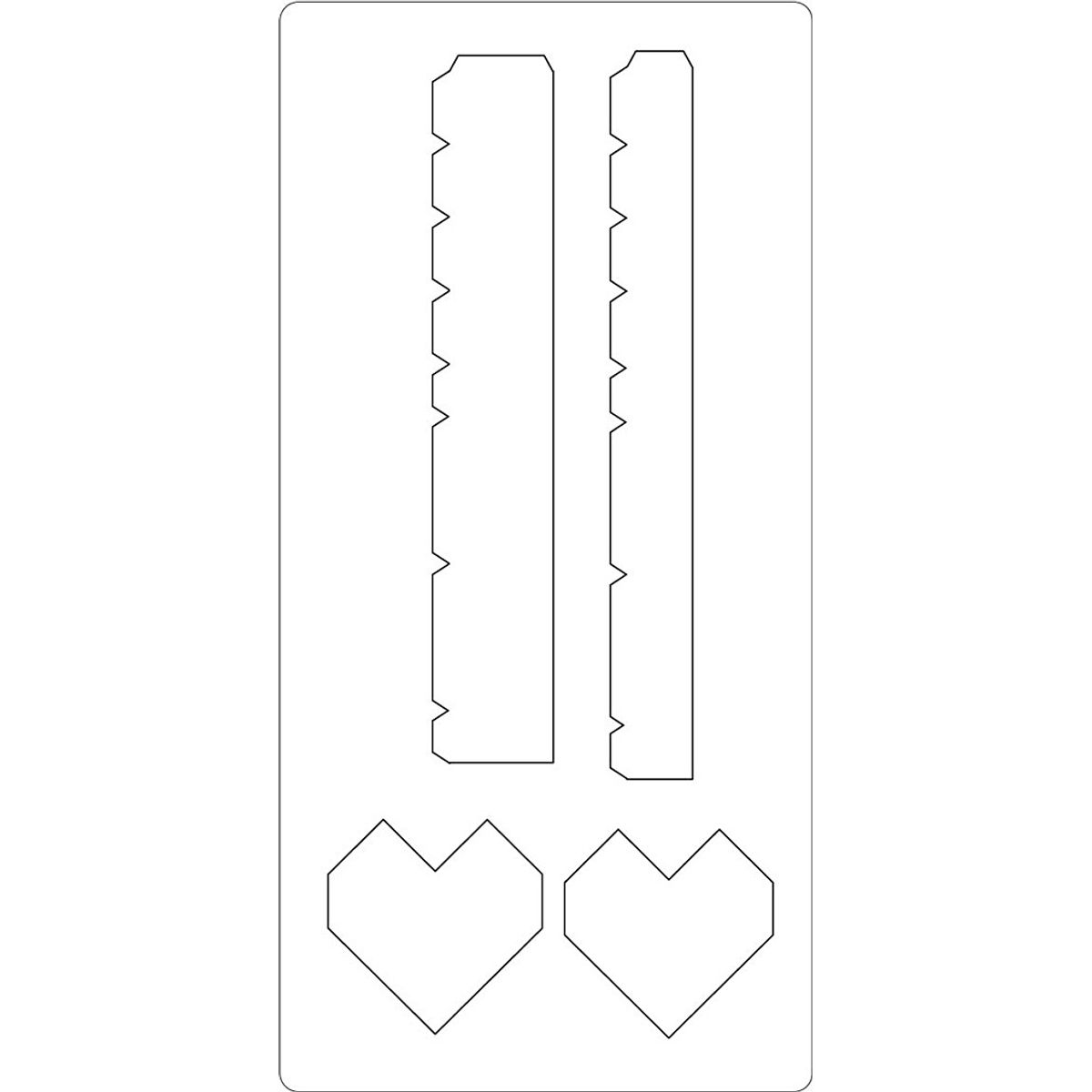 Skæreskabelon - Hjerteboks - Str. 15,2x30,37 Cm - Tykkelse 15 Mm - 1 Stk.