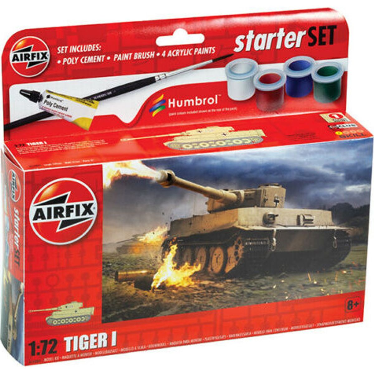 Airfix - Tiger I Tank Byggesæt - 1:72 - A55004