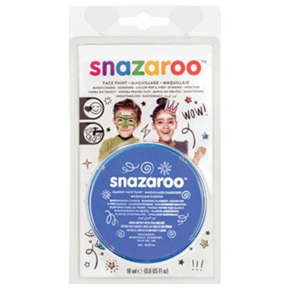 Snazaroo - Ansigtsmaling - Blå - 18 Ml