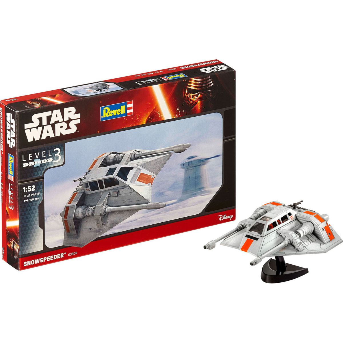 Revell - Star Wars Snowspeeder Rumskib Byggesæt - 1:52 - Level 3 - 03604