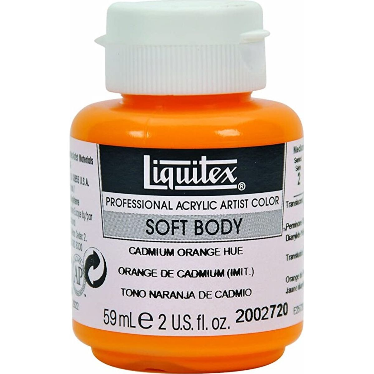 Liquitex - Akrylmaling - Soft Body - Cadmium Orange Hue 59 Ml